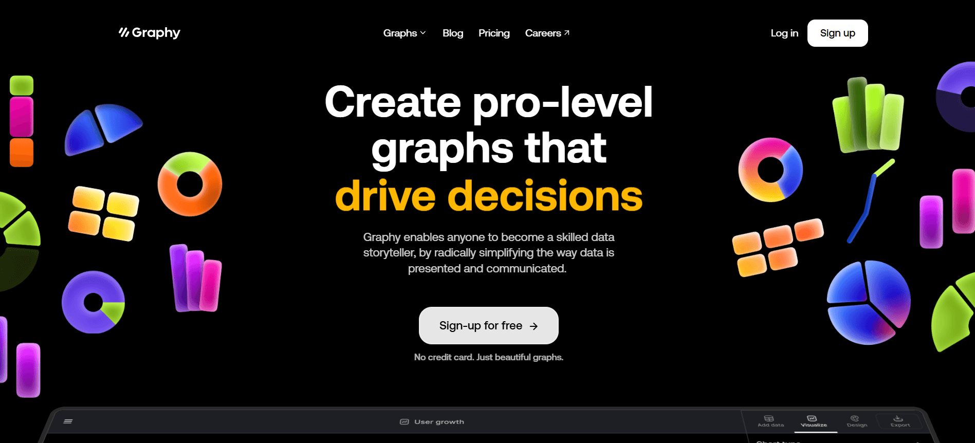 Graphy Analytics website screenshot