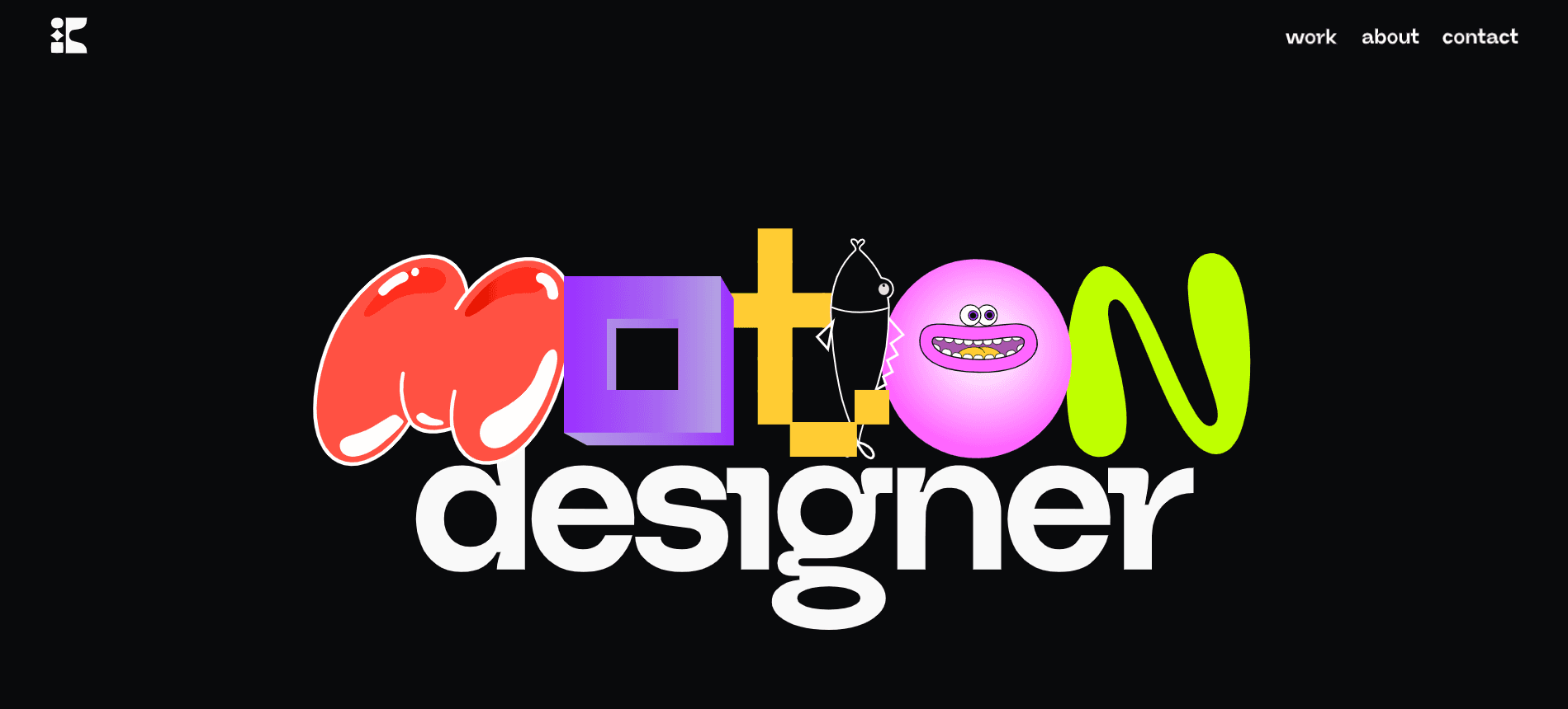 Motion Designer Portfolio website screenshot